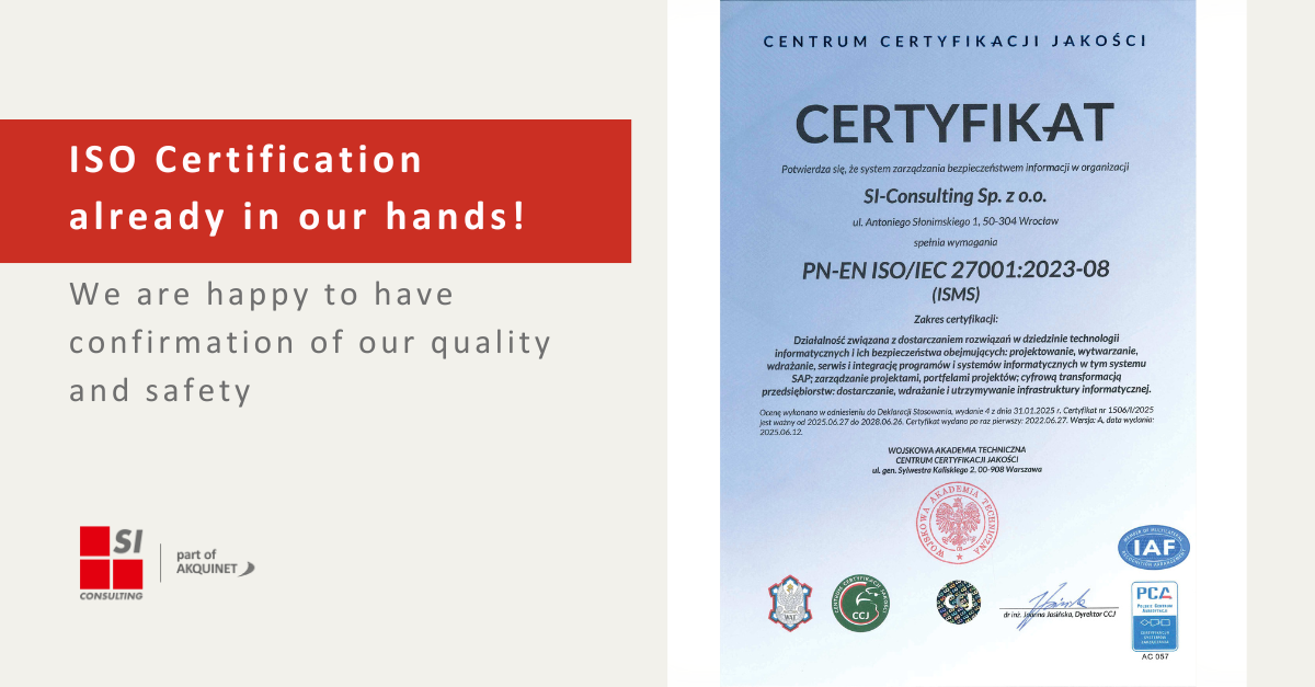 We got it! SI-Consulting with ISO certification! | akquinet consulting